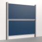 Pylonentafel, 250x120 cm, 2-flächig, höhenverstellbar, Stahlemaille blau 
